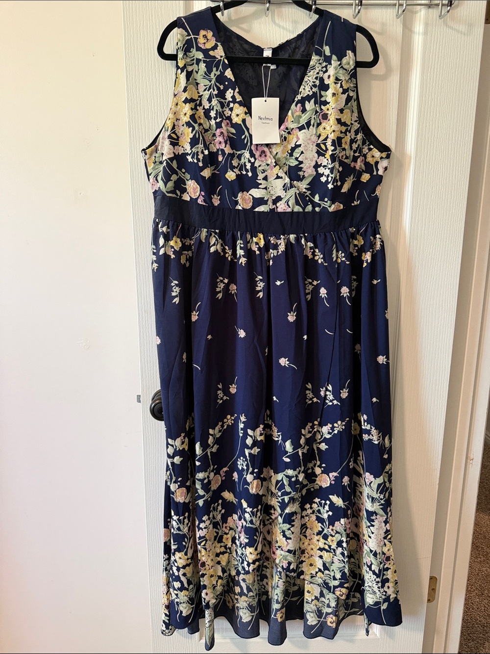 Sleeveless Navy Floral Maxi Dress by Nautica
